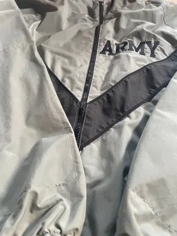 US Army 트랙 자켓 나일론 자켓 지퍼 카키