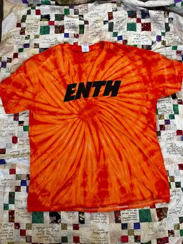 ENTH T셔츠 타이 다이 오렌지