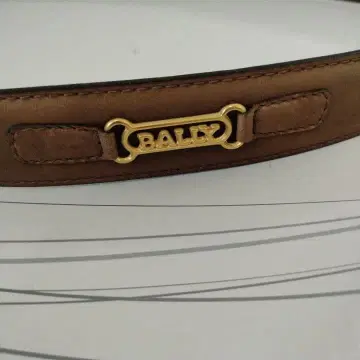 새상품 BALLY 가죽 벨트 브라운 골드 금장 장식