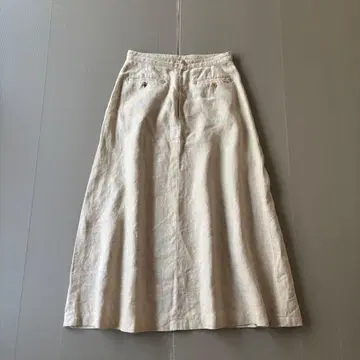 마드모아젤 논논 린넨 100% 린넨 맥시 스커트 XL 일본제