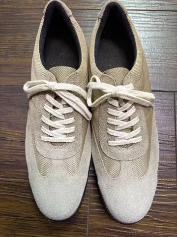 그레이 베이지 스웨이드 콤비 스니커즈 25cm
