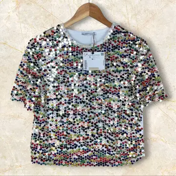 ZARA TRAFALUC 스팽글 T셔츠 택 포함 미사용 새상품 S