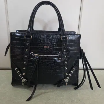 GYDA 악어 핸드백 블랙