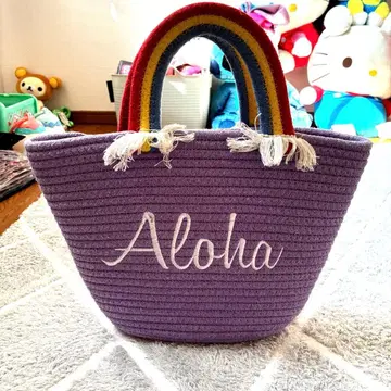 ALOHA 바스켓백 컬러풀 자수