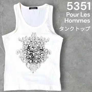 [ Y2K ] 5351 POUR LES HOMMES 다마스크 무늬 탱크탑