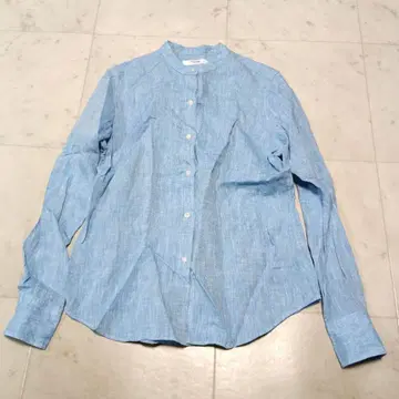 Maker's Shirt 카마쿠라 린넨 긴팔 블라우스 밴드 카라 38