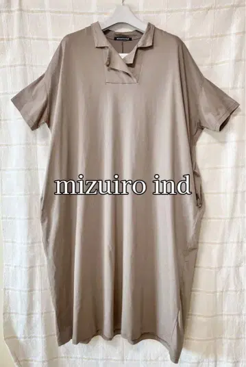 mizuiro ind 미즈이로 인드 코쿤 원피스 면 스키퍼 베이지