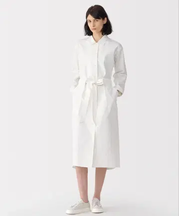 MUJI Labo 여성 와시콘 트윌 셔츠 원피스