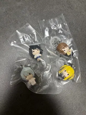 DEATH NOTE 메지루시 액세서리 4세트 야가미 라이토, L, 미카미 테루, 니아