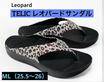 TELIC 회복 샌들 레오파드 무늬