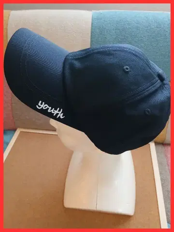 youth 자수 야구 모자 네이비