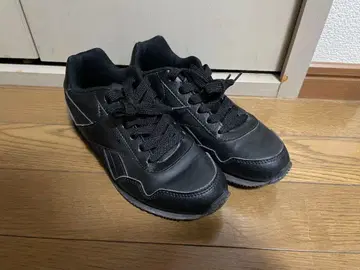 [새상품급] 리복 22cm 스니커즈 올블랙 인조 가죽