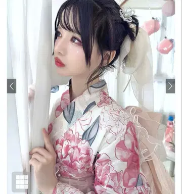 미사용 새상품 그레일 작약 유카타 세트