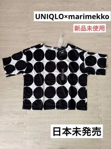 일본 미발매 UNIQLO x marimekko 도트 반팔 마리메꼬 T셔츠