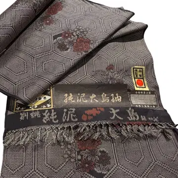 [옷감] 오시마 명주 순수 실크 진흙 염색 리메이크에도