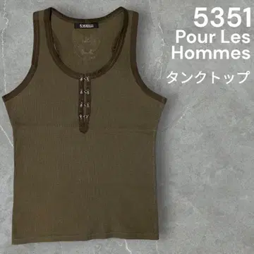 [ Y2K ] 5351 POUR LES HOMMES 탱크탑 와플 원단