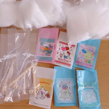 산리오 가챠 미니어처 솜사탕 컬렉션 2 키티 우사하나 세트