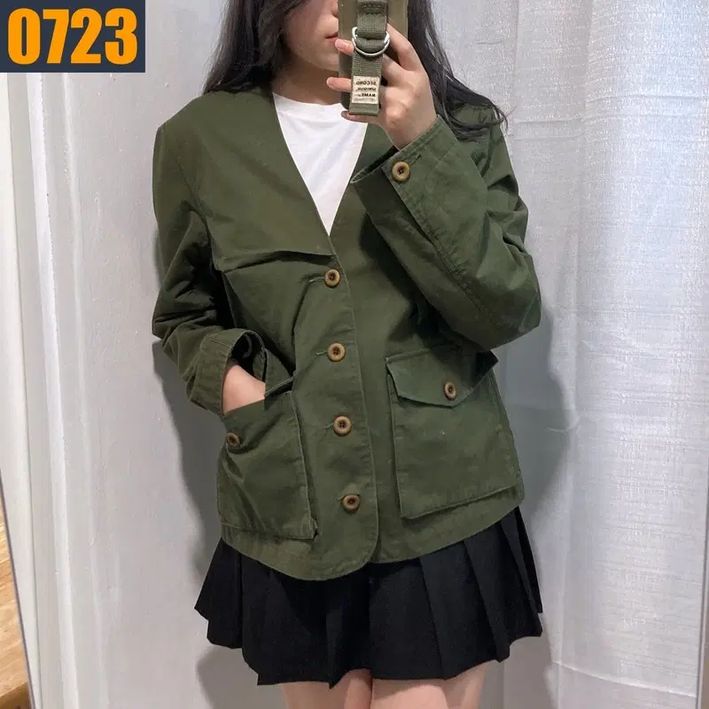 95 CHUANG QU 아메카지 카키 자켓 아우터