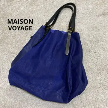 메종 보야주 가죽 토트백 네이비 경량 maison&voyage