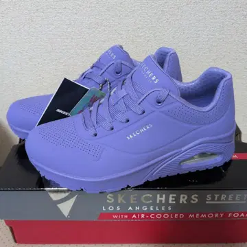 [새상품] SKECHERS 스케쳐스 우노 스탠드 온 에어 스니커즈 보라색
