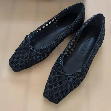 LE TALON 메쉬 플랫슈즈 블랙 23cm