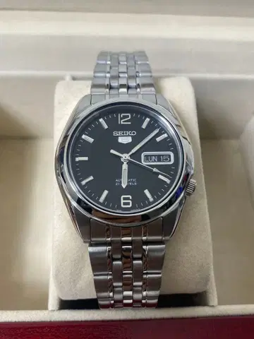 [컨디션 최상] SEIKO 5 7S26-01V0 자동 와인딩 손목시계 블랙 다이얼