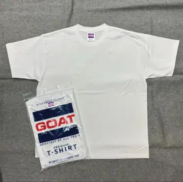 GOAT 고트 티셔츠 무지 반팔 화이트 S 사이즈
