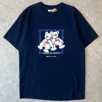 90s 테디베어 캐나다 T셔츠 빈티지 애니멀 동물 곰