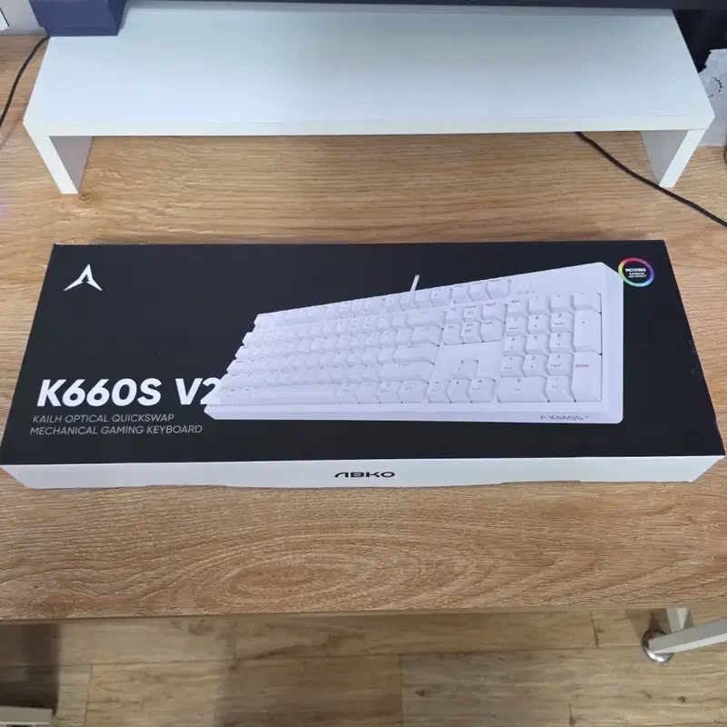 앱코 K660S V2 화이트 기계식 키보드