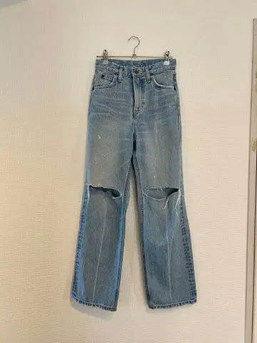 Lee 페인트 가공 데미지 데님 팬츠