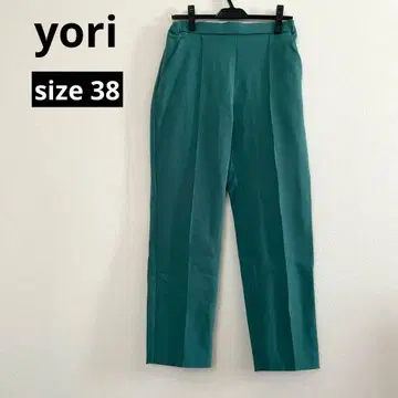 yori 여성용 캐주얼 팬츠 그린 38