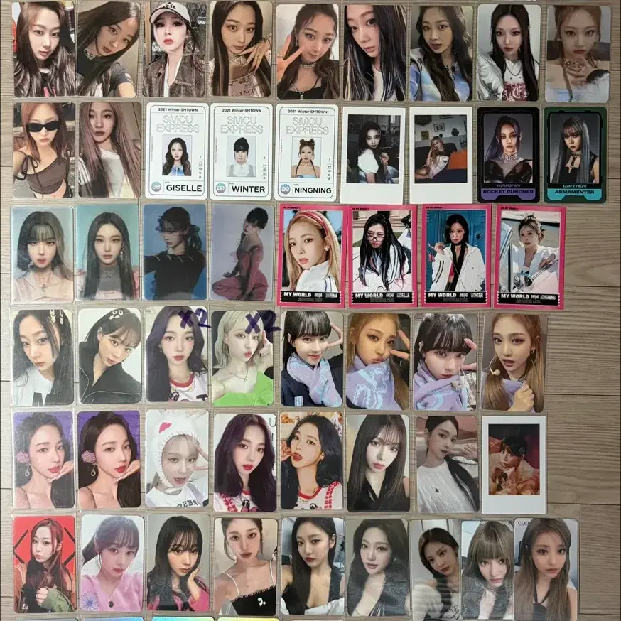 에스파 카리나 지젤 윈터 닝닝 포카 굿즈 엠디 일괄 처분 판매 미공포 포카 포토카드 레모네이드 분철 양도 판매