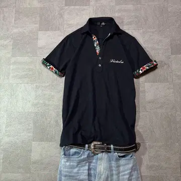 Floral Trim Polo y2k Archive s/s tee 시크 스타일