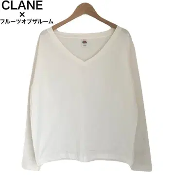 프룻 오브 더 룸 CLANE T셔츠 롱T 긴팔 여성용 V넥