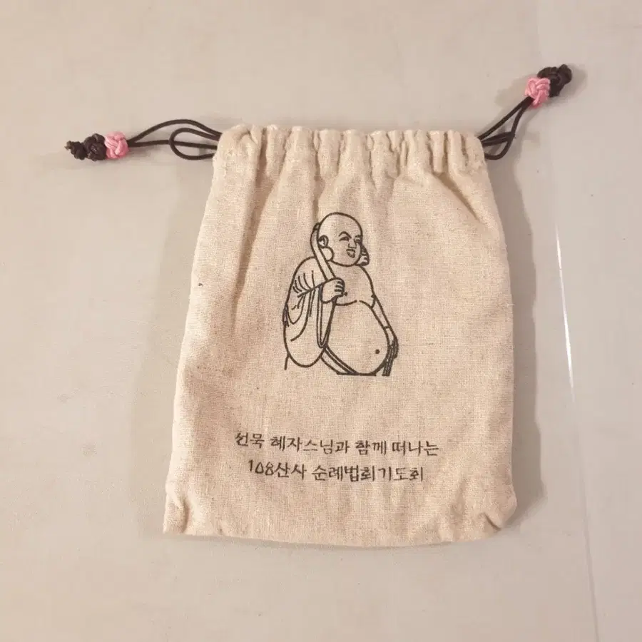 불교 부처님 기념 린넨 파우치