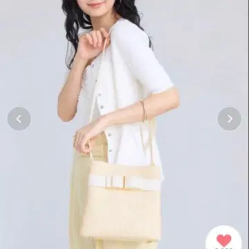VIS 잡재&인조 가죽 모듬 3층 프론트 리본백 숄더백 바구니백