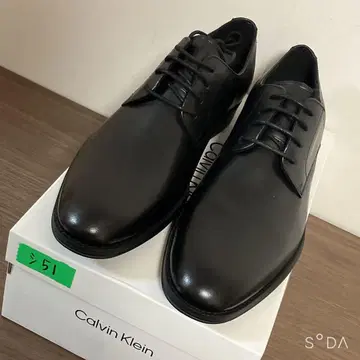 [ 미사용 ] Calvin Klein 비즈니스 슈즈 블랙 가죽(시51)