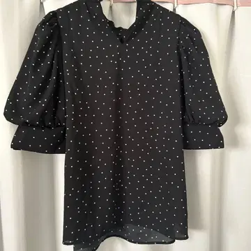 도트 쉬폰 블라우스