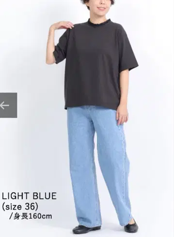 NOUVELLES DU PARADIS denim 와이드 스트레이트 36