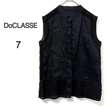 [ DoCLASSE ] 블라우스 슬리브리스 시어 린넨 블랙 7