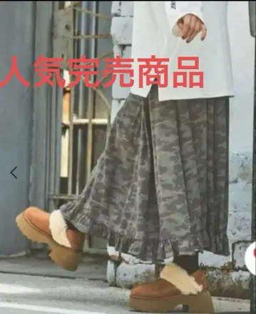 니코앤드 [ 미개봉 새상품 ] 완판템 모듬 프린트 프릴 스커트 카모플라주