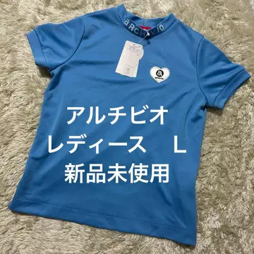 알치비오 미사용 새상품 모크넥 여성용 L 40 새상품 스카이블루