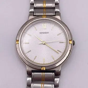 미사용 SEIKO 세션 남성용 손목시계 콤비 컬러 방수 빈티지
