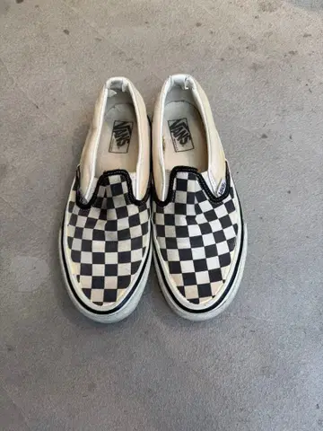 레어 usa제 VANS 반스 슬립온 체크 무늬 깃발 빈티지