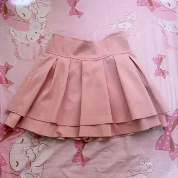 미셸 마카롱 슬림 레그 스커트 핑크