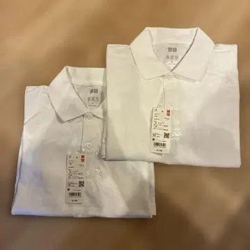 [ 새상품 ] UNIQLO 드라이 EX 피케 셔츠 2장 세트 M 사이즈 화이트