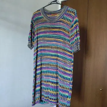 MISSONI 멀티 컬러 니트 반팔 원피스
