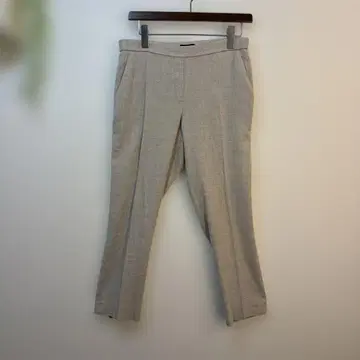 띠어리 린넨 여성용 테이퍼드 팬츠 베이지