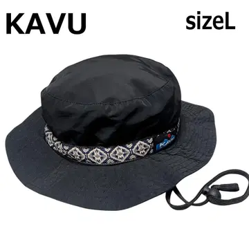 KAVU 카부 1회 사용 버킷햇 L 남성용 블랙 나일론 스트랩