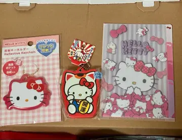 키티짱 세트 Sanrio 반사 키링
